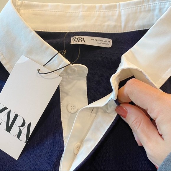 Zara Collared Rugby Long Sleeve Shirt - Picture 4 of 7